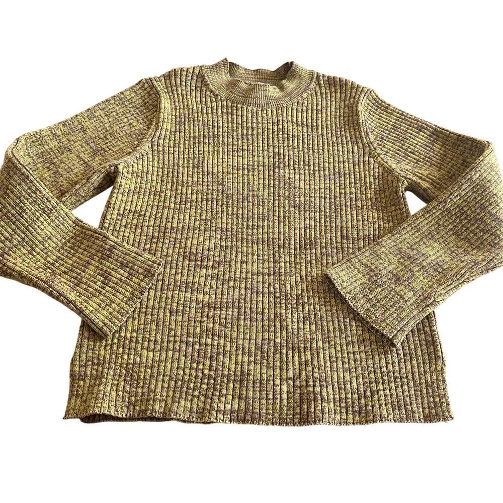Zara girls yellow marled ribbed sweater size 9-10